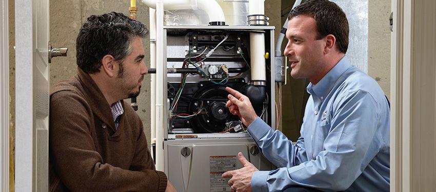 Furnace repair service from technician
